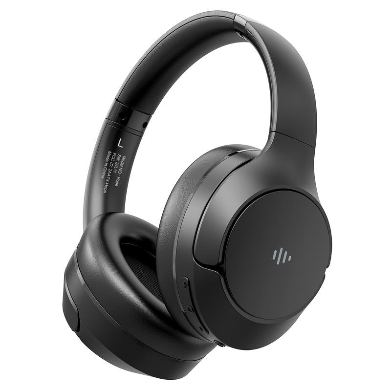 Wireless Bluetooth Headphones, Over-Ear, Active Noise Cancelling, Hi-Res Audio, 70 Hours Battery Life, Foldable Design, Lightweight and Portable, with Microphone for Ios/Pc/Android, Ideal for Home Office. Electronic Earbud Headset Black