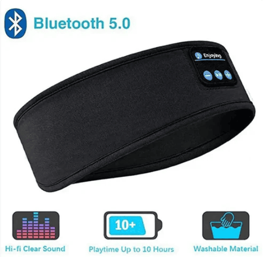 Bluetooth Sleep Headband – Wireless Headphones, Built-In Speakers, Comfortable Fabric, 10-Hour Battery Life