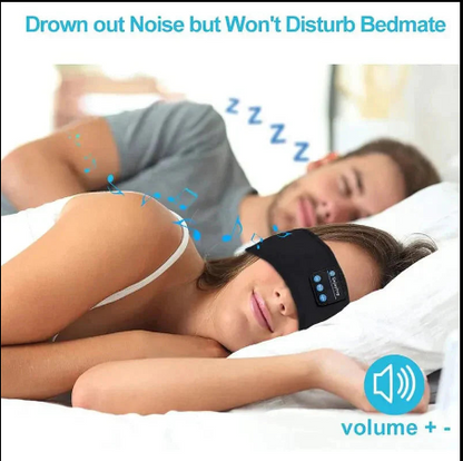 Bluetooth Sleep Headband – Wireless Headphones, Built-In Speakers, Comfortable Fabric, 10-Hour Battery Life